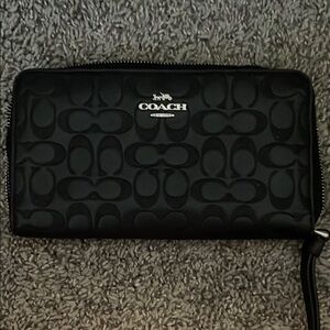 Coach Black Signature Wristlet
